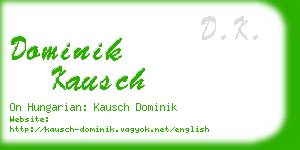 dominik kausch business card